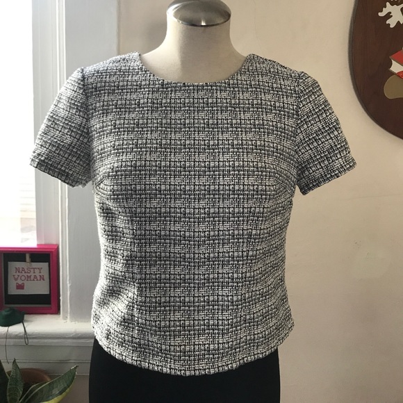 Express Tops - Express B/W tweed top